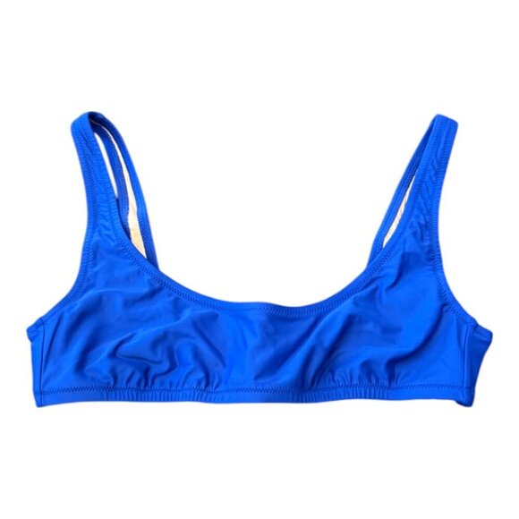 J. Crew Squareneck bikini top Royal Blue Medium - Picture 1 of 6